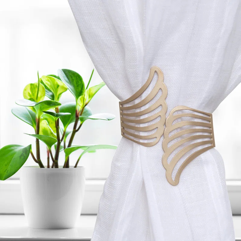 Evideco Angel  Metal Wings Curtain Tieback – Elegant and Durable Design