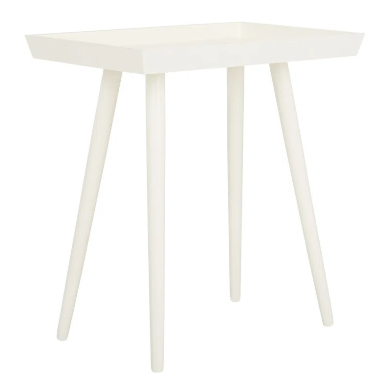 George Oliver Corlien Solid Wood Tray Top End Table