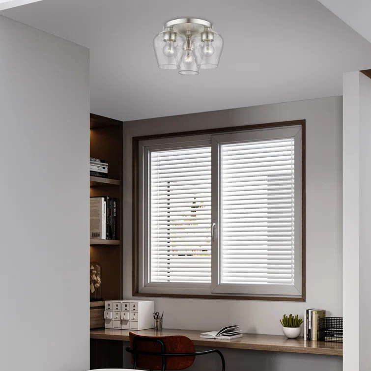 Willa Arlo™ Interiors Chrisha Orizaba 3-Light 13" Flush Mount