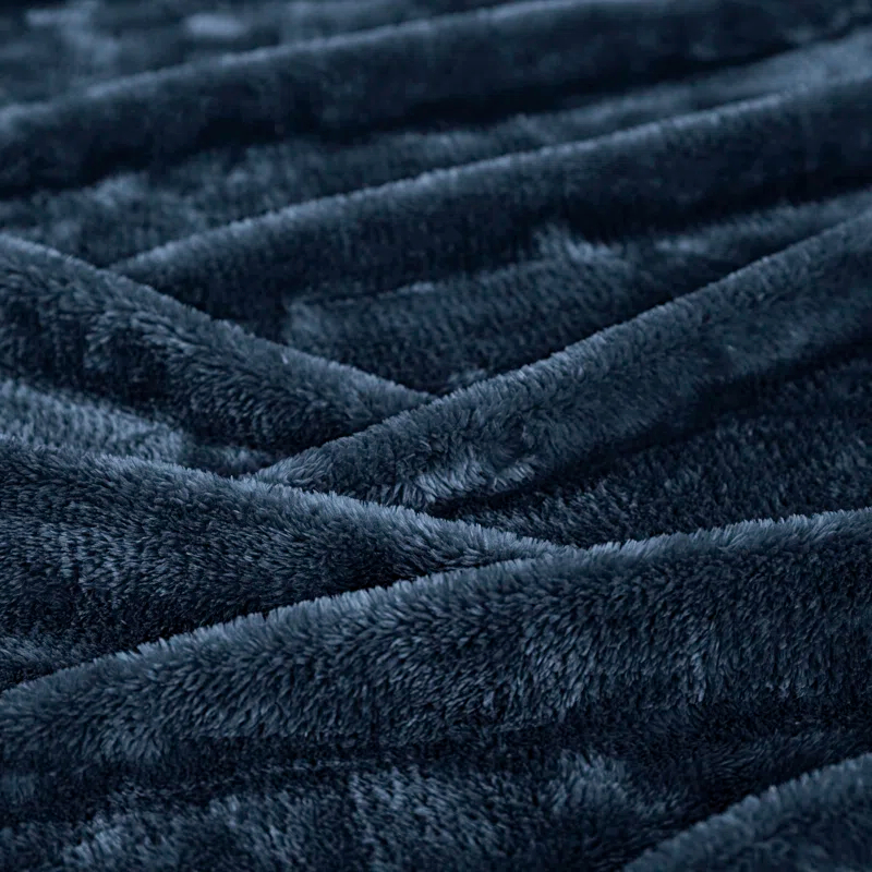 Superior Solid Polyester Reversible All-Season Fleece Throws Blanket