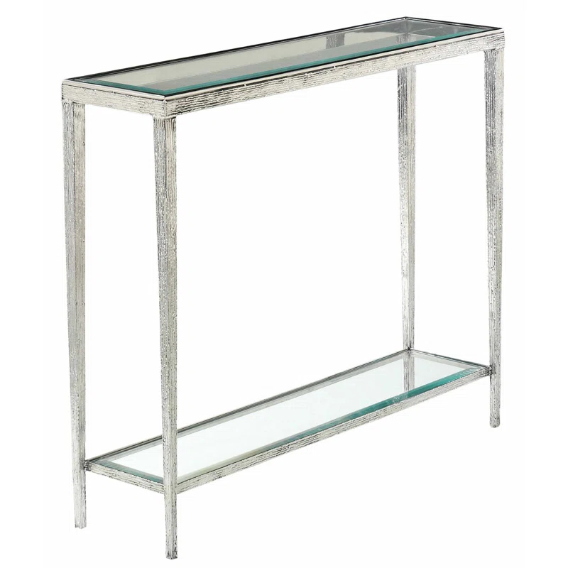 Jinx 38'' Glass Top Console Table