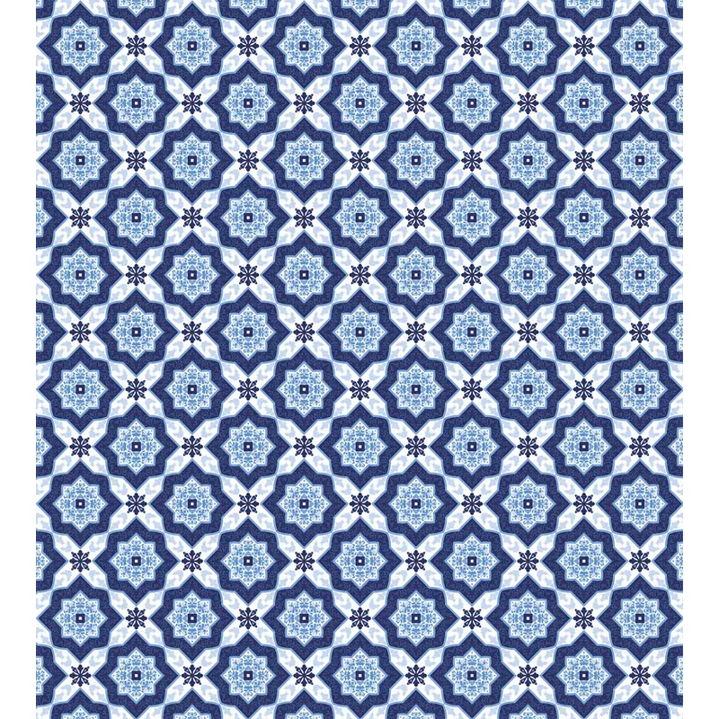 Ambesonne Indigo Modern & Contemporary Floral Duvet Cover Set