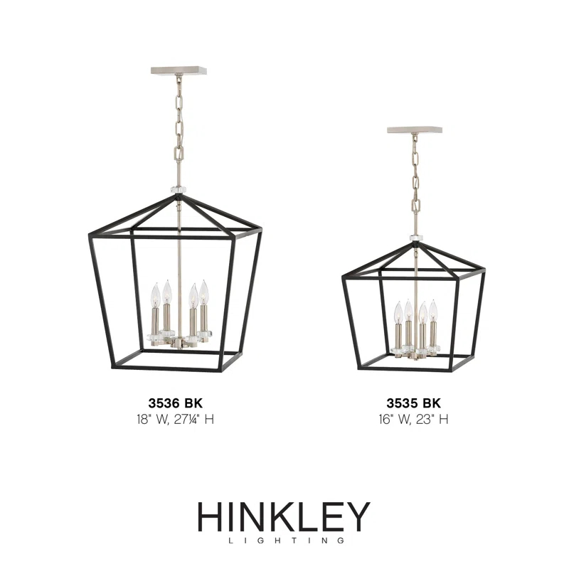 Hinkley Stinson 4 - Light Lantern Geometric Chandelier