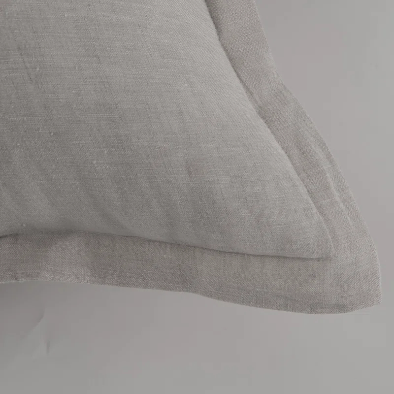 Stone Washed French Linen European Square Pillow Shams 26 x 26" (Set of 2)