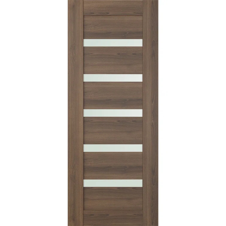 Belldinni Avon 07-04 Solid Manufactured Wood and Glass Paneled Prefinished Standard Door