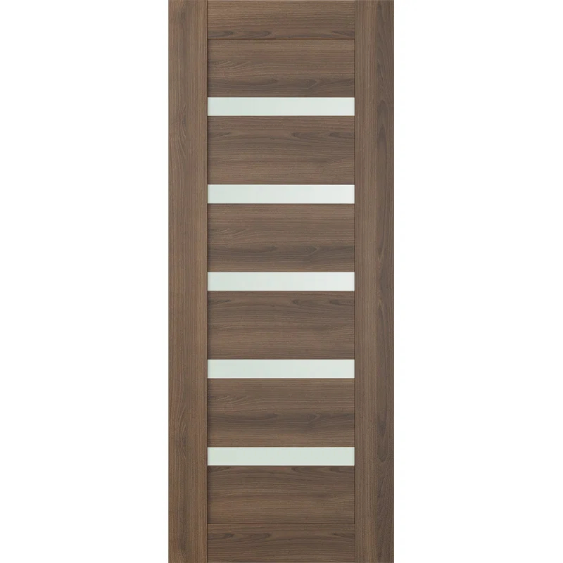 Belldinni Avon 07-04 Solid Manufactured Wood and Glass Paneled Prefinished Standard Door