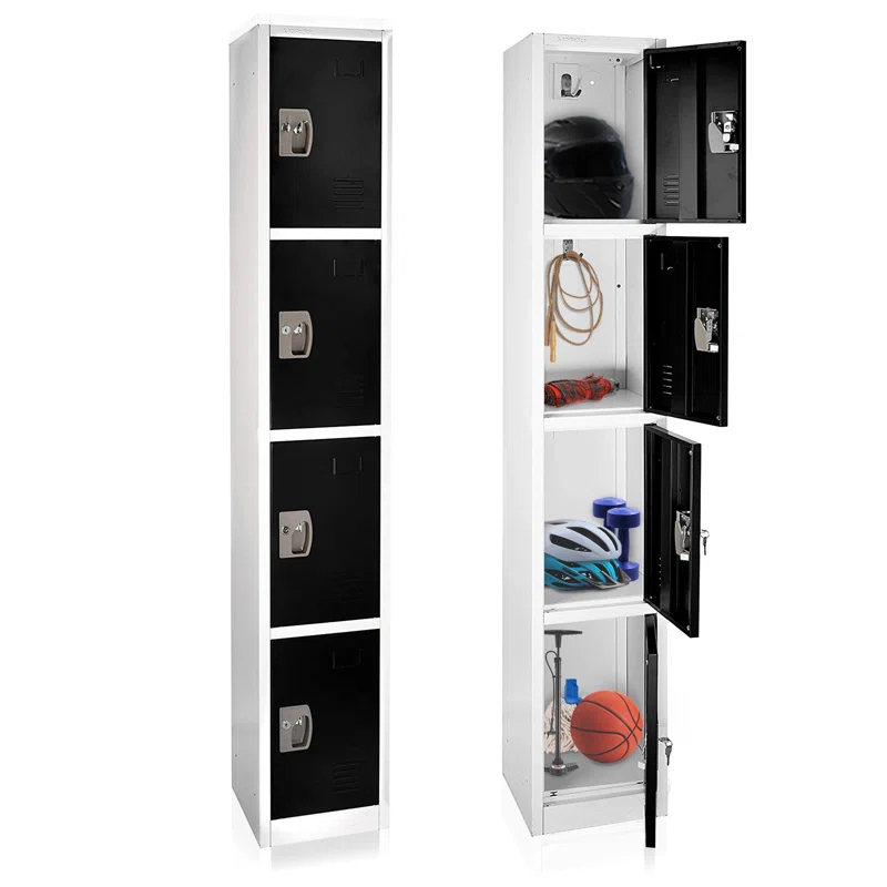 AdirOffice 12'' Wide Steel 4-Tier School and Gym Locker