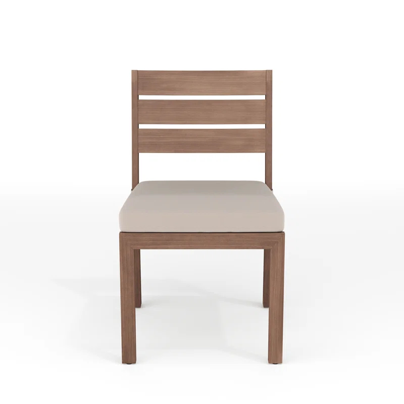 Martha Stewart Martha Stewart Bedford All-Weather Stacking Patio Side Dining Chair With Seat Cushion