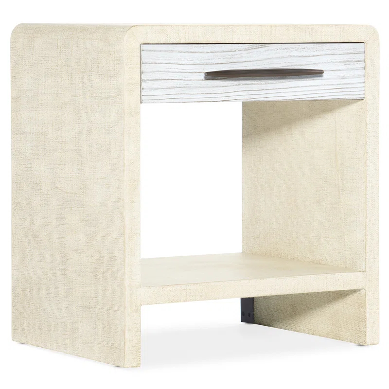 Cascade 1 - Drawer Nightstand in White/Cream/Beige