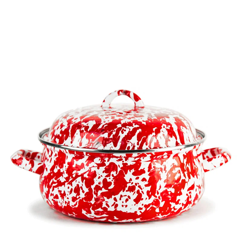 Golden Rabbit Golden Rabbit Swirl 4 Quarts Enamelware Round Dutch Oven