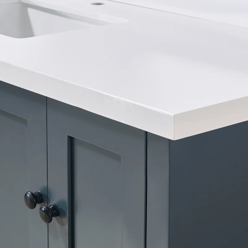 61'' Stone Single Bathroom Vanity Top with Sink