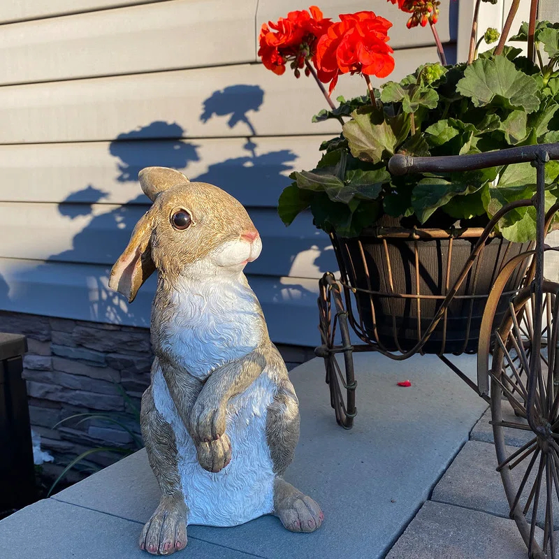 Hopper, the Bunny, Standing Garden Rabbit Statue
