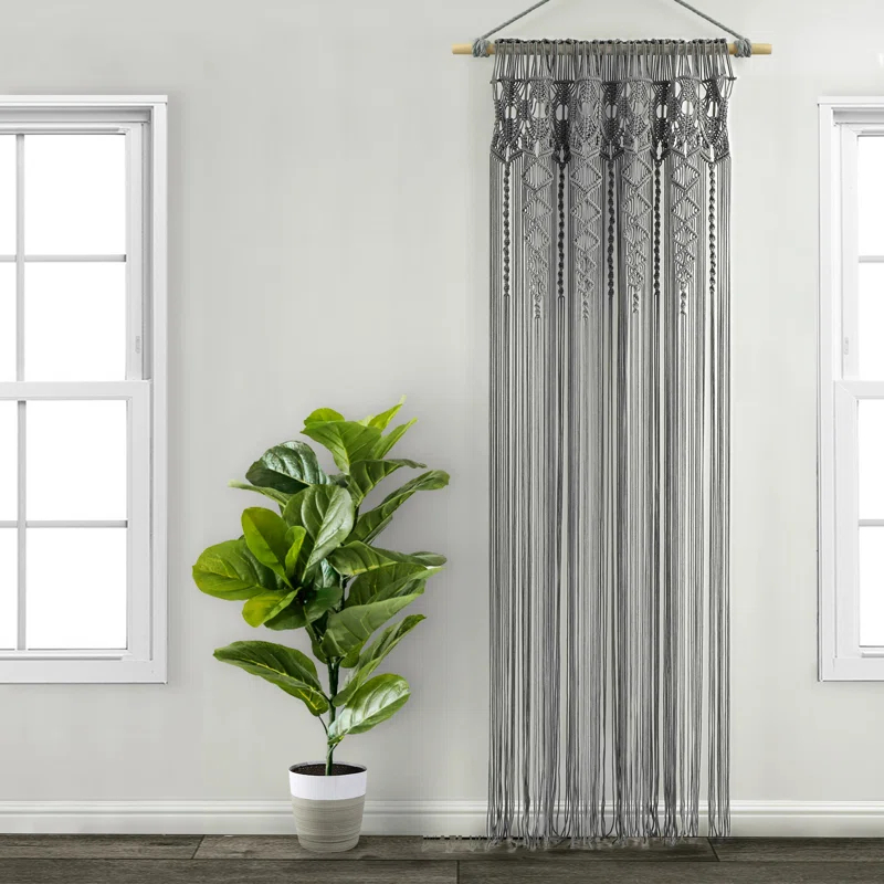 Reyna Cotton Semi Sheer Curtain Panel