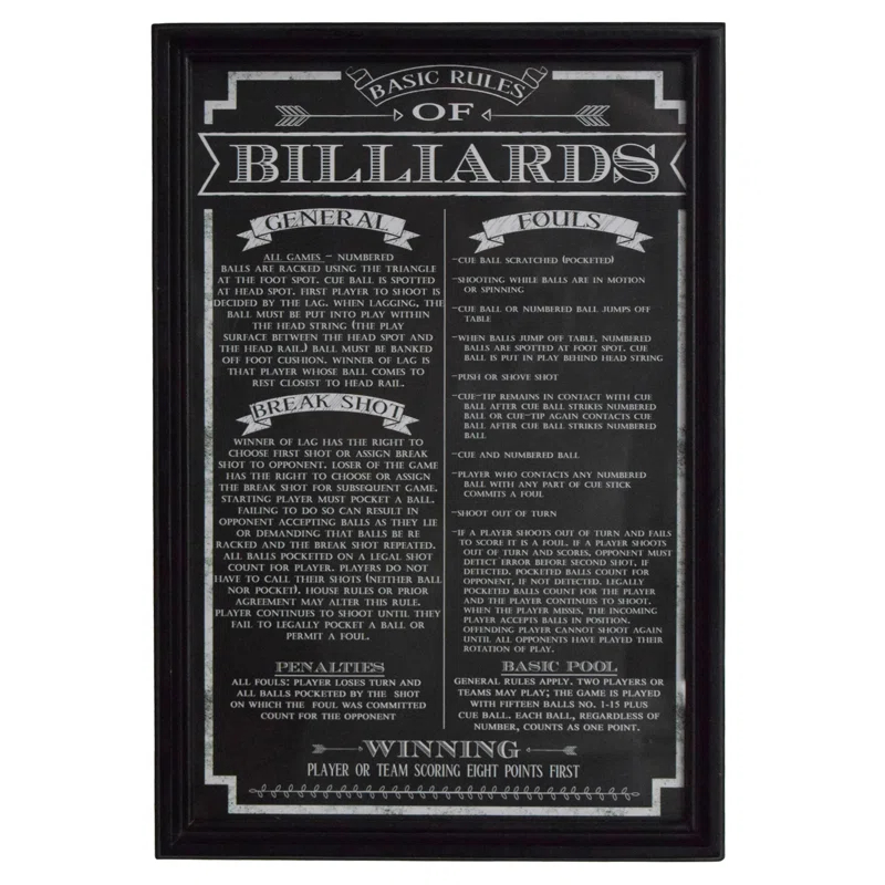 Hathaway Games " Billiard Game Rules "