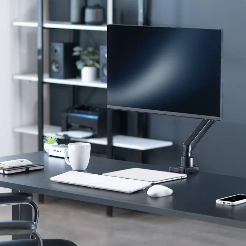 Vivo Mechanical Arm Single Monitor Desk Mount