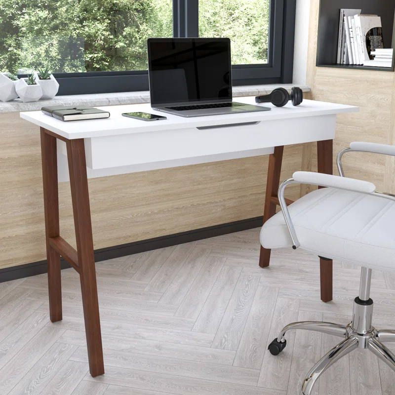 Zipcode Design™ Ferebee Home Office Writing Computer Desk with Drawer - Table Desk