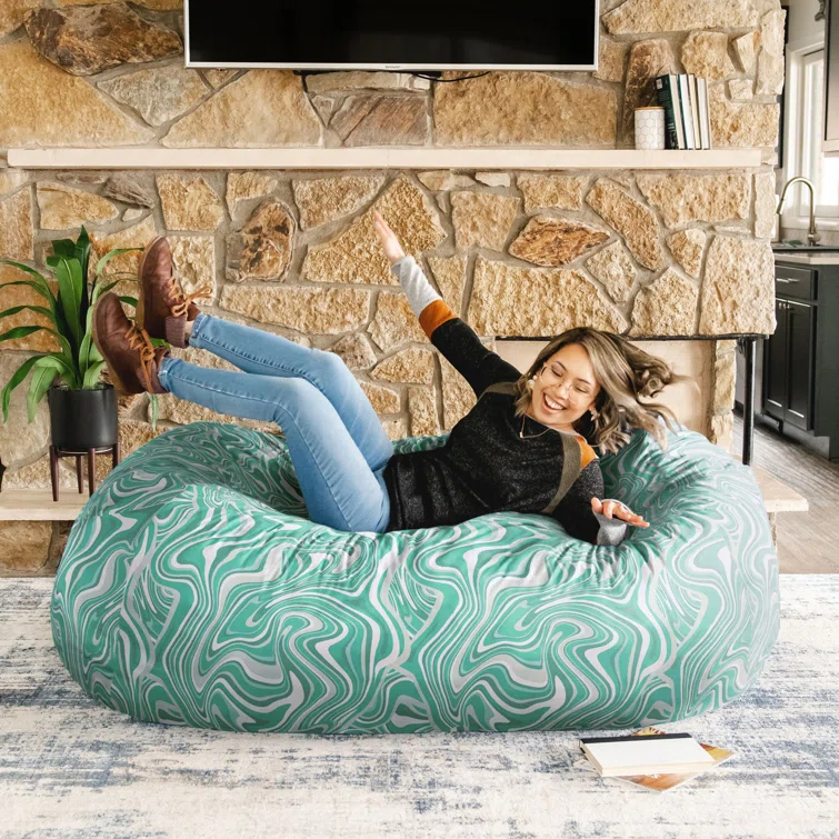 Big Joe Big Joe Extra Large Memory Foam Bean Bag Sofa with Soft Removable Cover