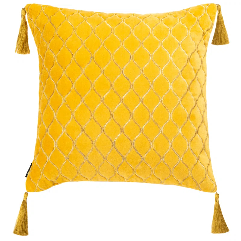 Cilan Tassels Cotton Reversible Throw Pillow