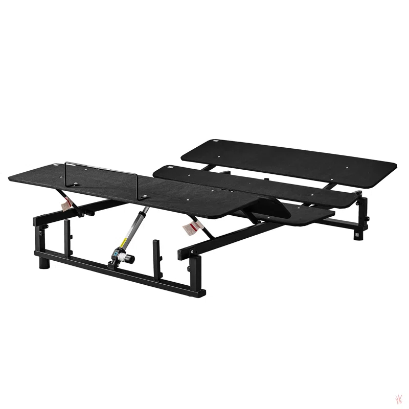 Alwyn Home Adjustable Bed Base Frame Bed Frame With Head And Foot Incline Wireless Remote Zero Gravity Quiet Motor Black Queen