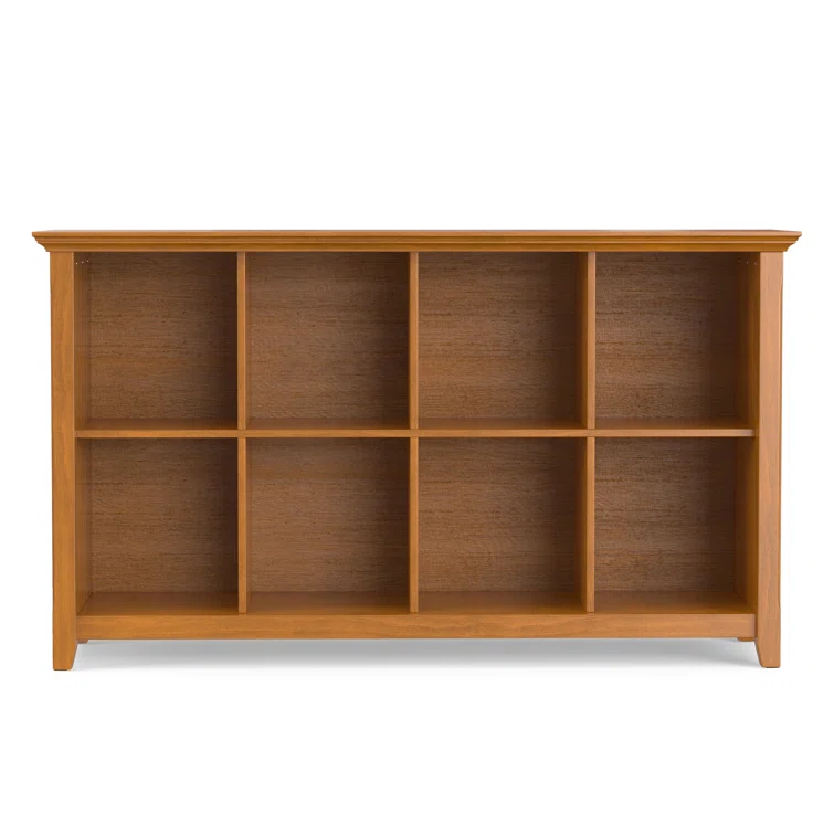 Simpli Home Acadian 57"W Solid Wood Storage Console Table