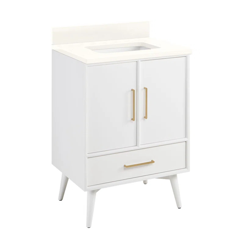 Signature Hardware 24" Novak Single Bathroom Vanity Set with Rectangular Undermount Sink
