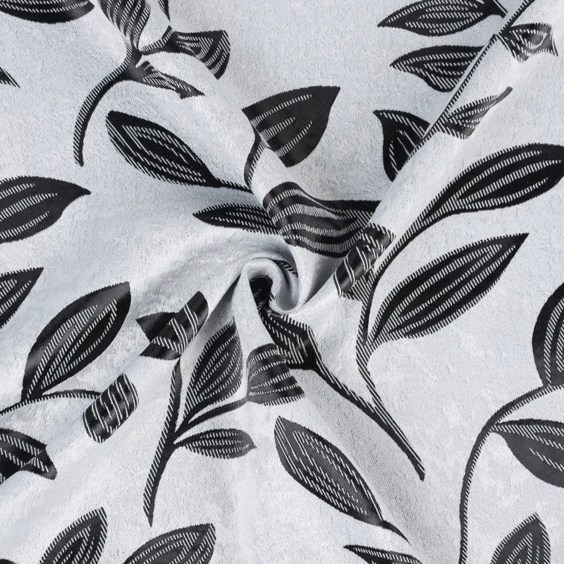 Modern Bohemian Leaves Polyester Machine Washable Room Darkening Blackout Curtains by Superior (Set of 2)