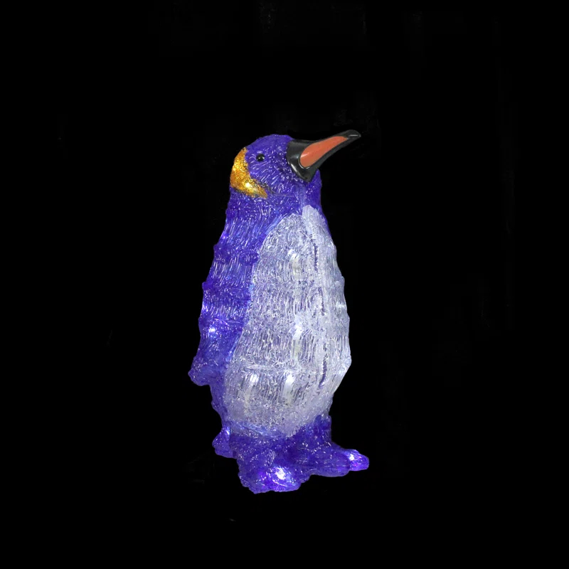Northlight Seasonal 12.5" Lighted Commercial Grade Acrylic Penguin Christmas Display Decoration