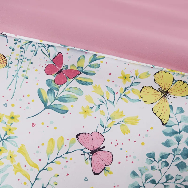 Cynthia Printed Butterfly Comforter Set