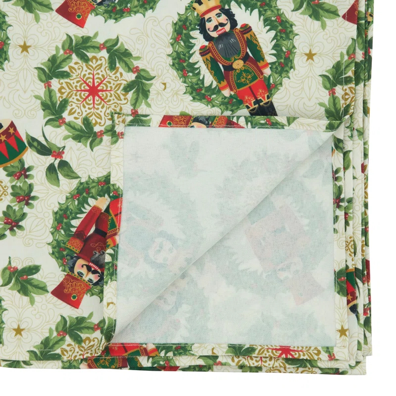 Saro Rectangular_Holiday Tablecloth With Nutcracker Design