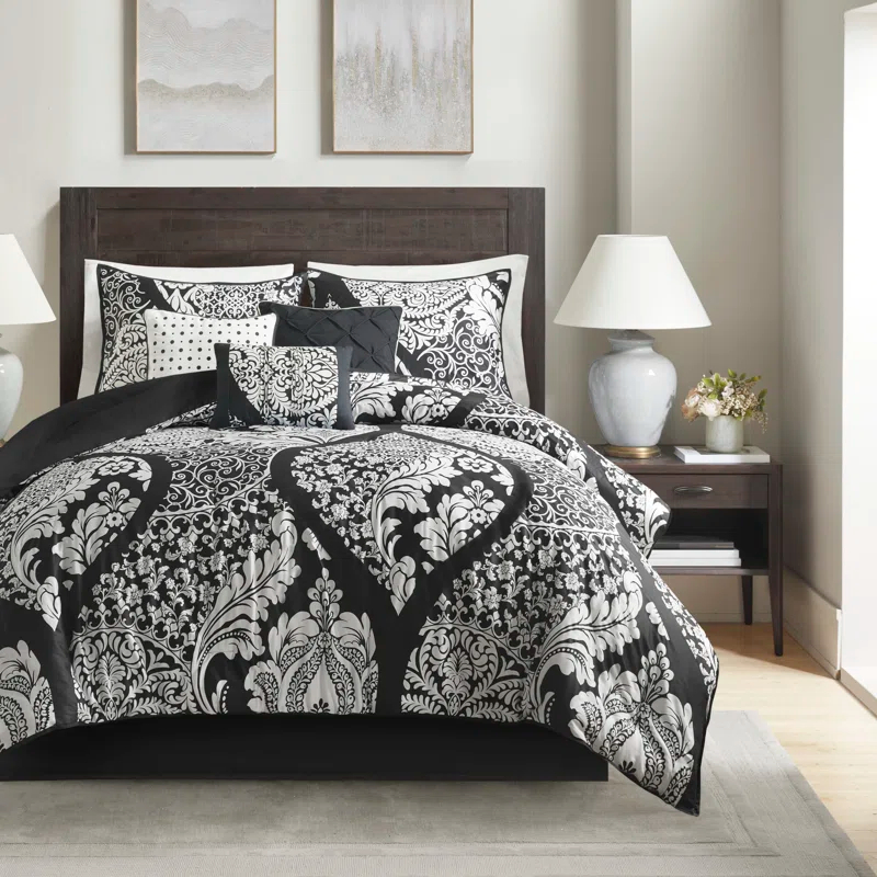 Madison Park Vienna 7 Piece Cotton Printed Comforter Set