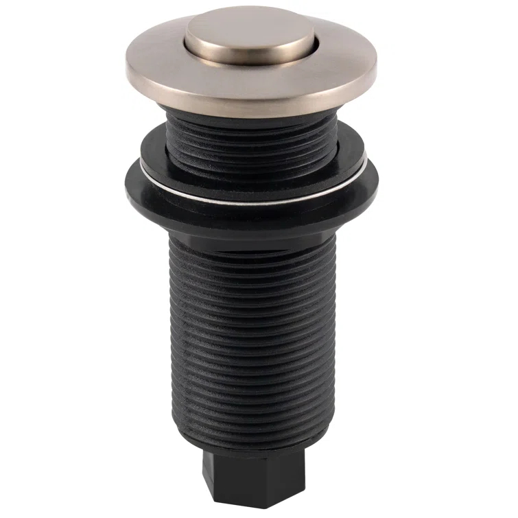 Westbrass Kitchen Sink Waste Disposal Air Switch and Dual Outlet Control Box, Flush Button