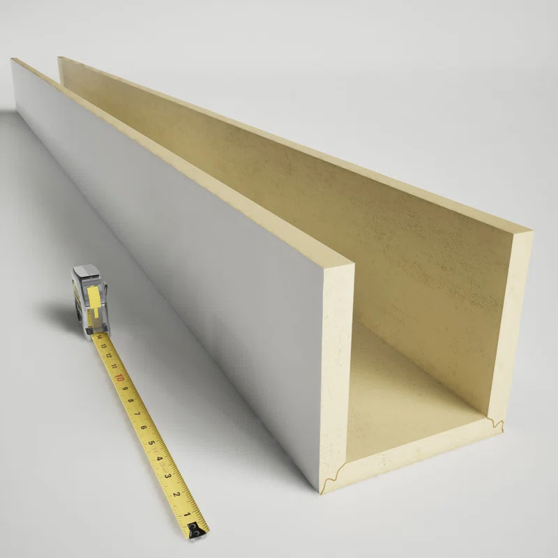 Ekena Millwork Timberthane Rustic Smooth Faux Wood 3-Sided Beam (U-beam)