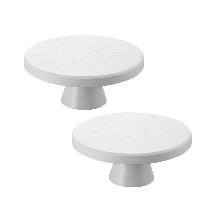 Yamazaki Home Yamazaki Home Plastic 9" Round, Stackable Cake And Dessert Stand, Plastic, Stackable