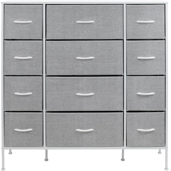 Sorbus Sorbus 12 Drawers Dresser with Steel Frame and Wood Top