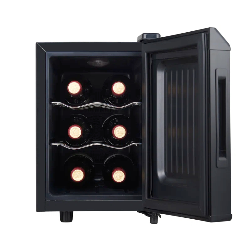 BLACK+DECKER BD6 Series BLACK+DECKER 6 Bottle Wine Cellar,  Mirror Door- Black