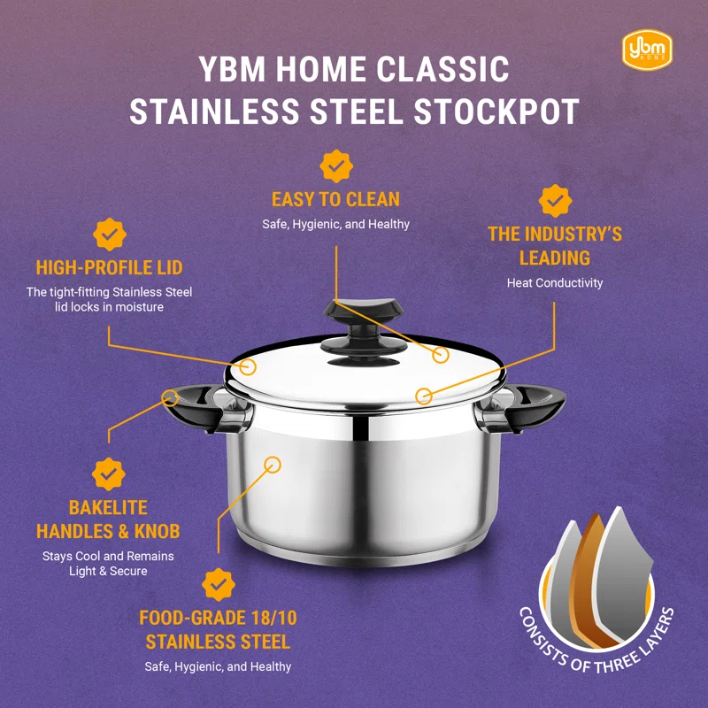 YBM Home YBM Home Stainless Steel Soup Pot