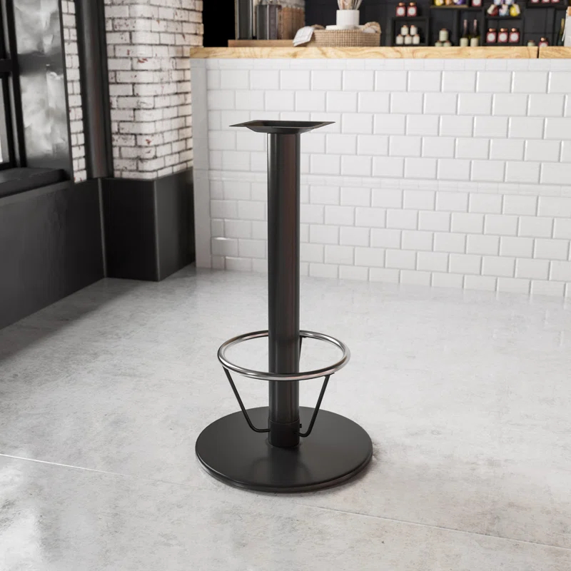 Flash Furniture Beverly 24" Round Restaurant Table Base with 4" Dia. Bar Height Column and Foot Ring