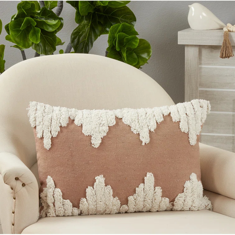 Saro Raissa Collection Cotton Pillow Cover