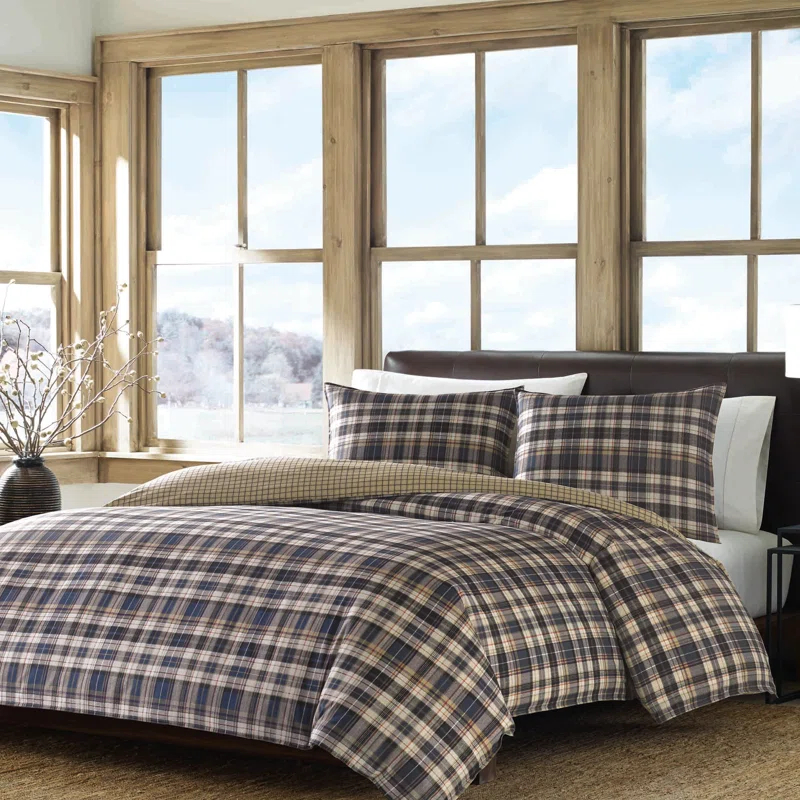 Eddie Bauer Eddie Bauer Port Gamble Indigo Cotton Duvet Cover Set