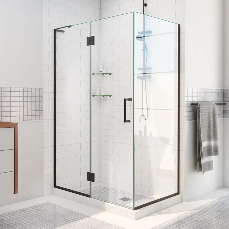 DreamLine Unidoor-X 29 3/8 in. W x 34 in. D x 72 in. H Frameless Hinged Shower Enclosure E12334-09
