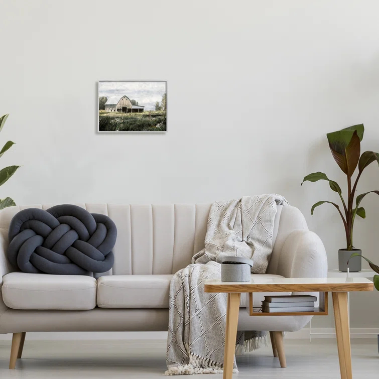 Stupell Industries " Country Farmhouse Barn Meadow " by Nina Blue Painting Print