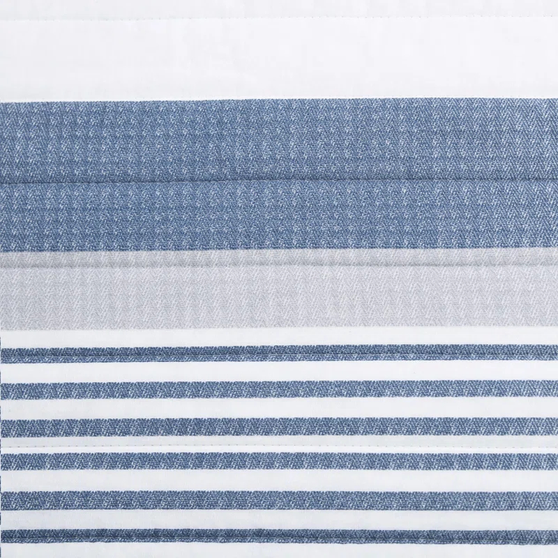 Nautica Nautica Fairwater Cotton Reversible Blue Quilt Set
