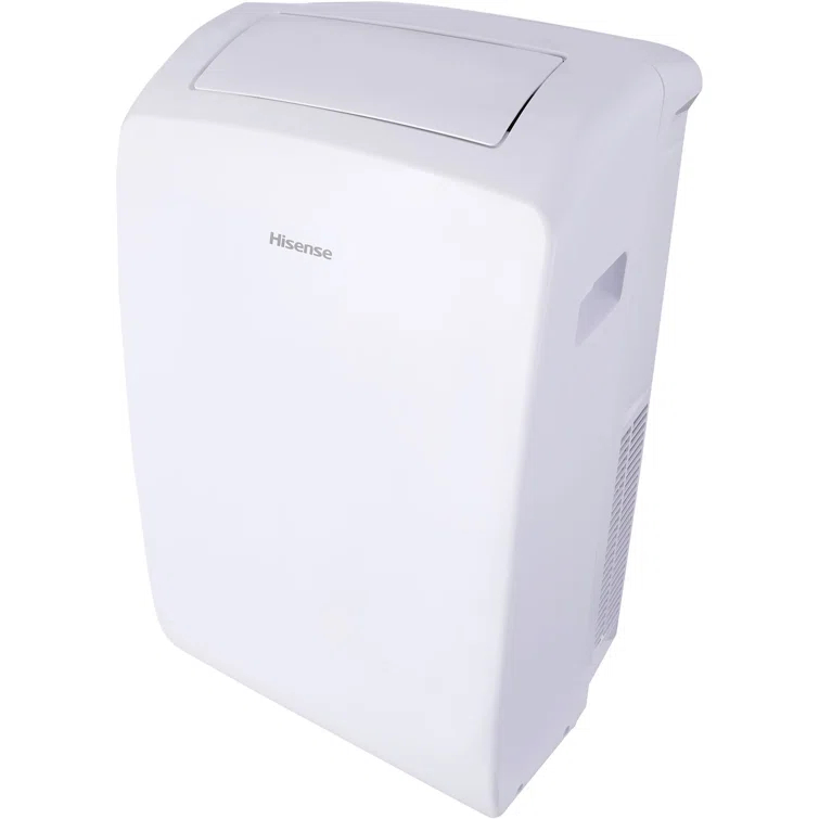 HiSense Hisense 8,000 BTU Smart Portable Air Conditioner with Wi-fi Controls, Dehumidifier and Remote, AC for Apartment, Bedroom, Medium Rooms up to 350 Square Feet in White