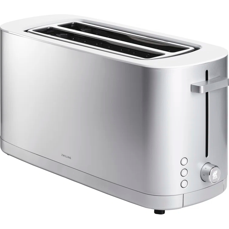 ZWILLING J.A. Henckels ZWILLING Enfinigy, 4-Slice Long Slot Toaster, Extra Wide 1.5" Slots for Bagels and Toast