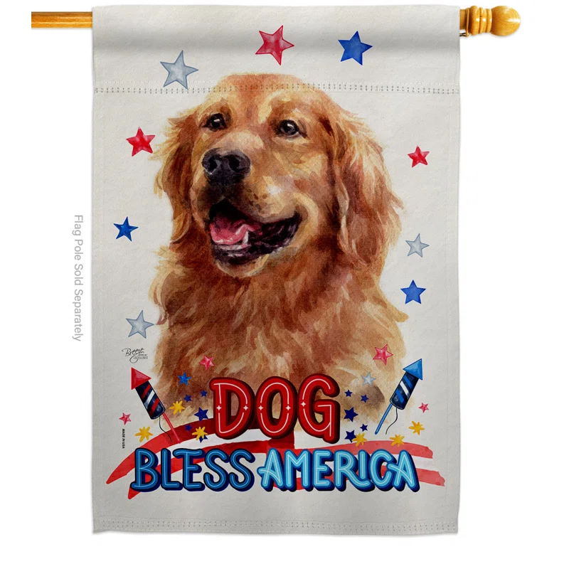 Breeze Decor Double Sided 40'' H x 28'' W Polyester Animal House Flag