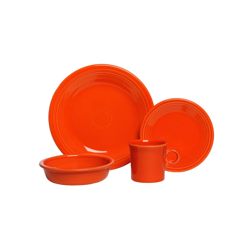 Fiesta Fiesta Dinnerware 4-Piece Place Setting Set, Service for 1