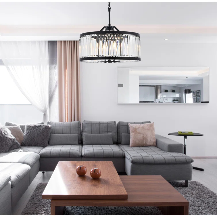 Everly Quinn Dorinda 8 - Light Dimmable Drum Chandelier