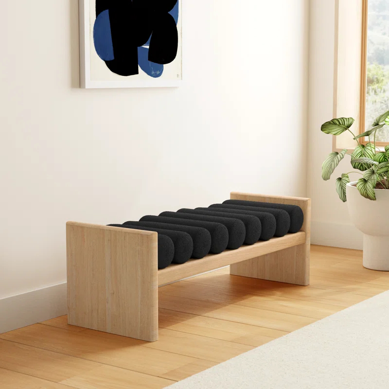 Reeves Boucle Wood Bench