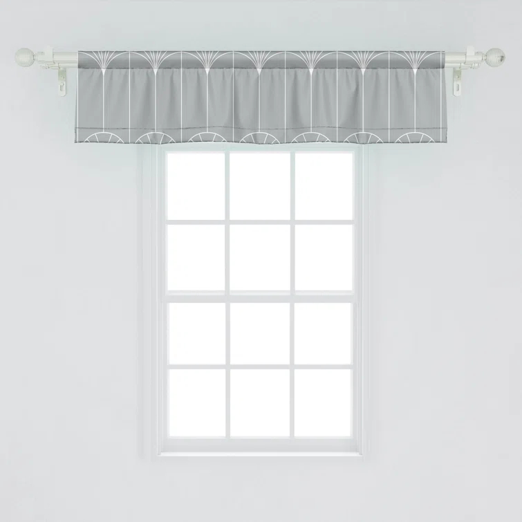 Ambesonne Geometric Tailored 54'' W Window Valance
