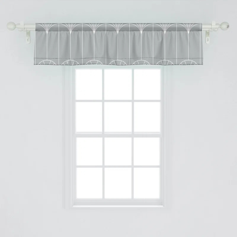 Geometric Tailored 54'' W Window Valance
